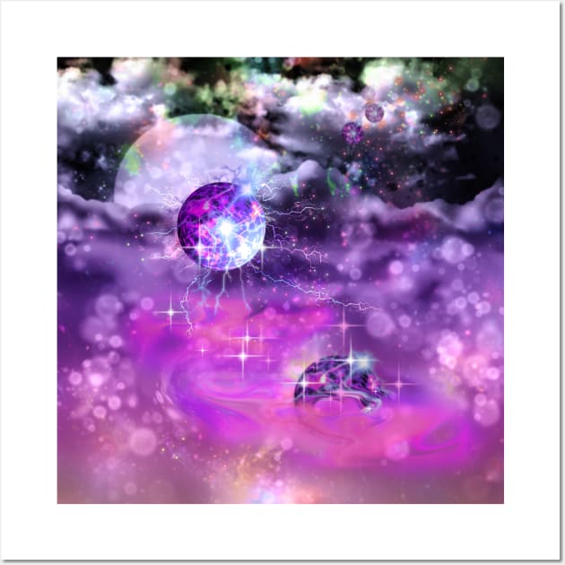 fantasy world meteors Wall Art by cuisinecat